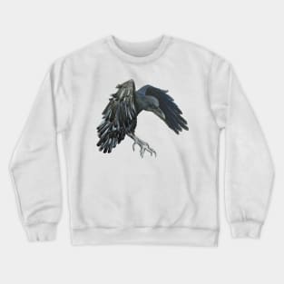 Black Crow Master of Time Illustration Crewneck Sweatshirt